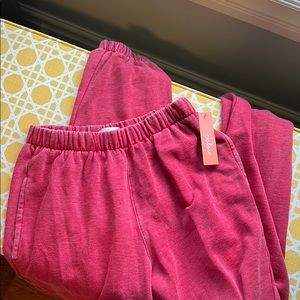 red joggers